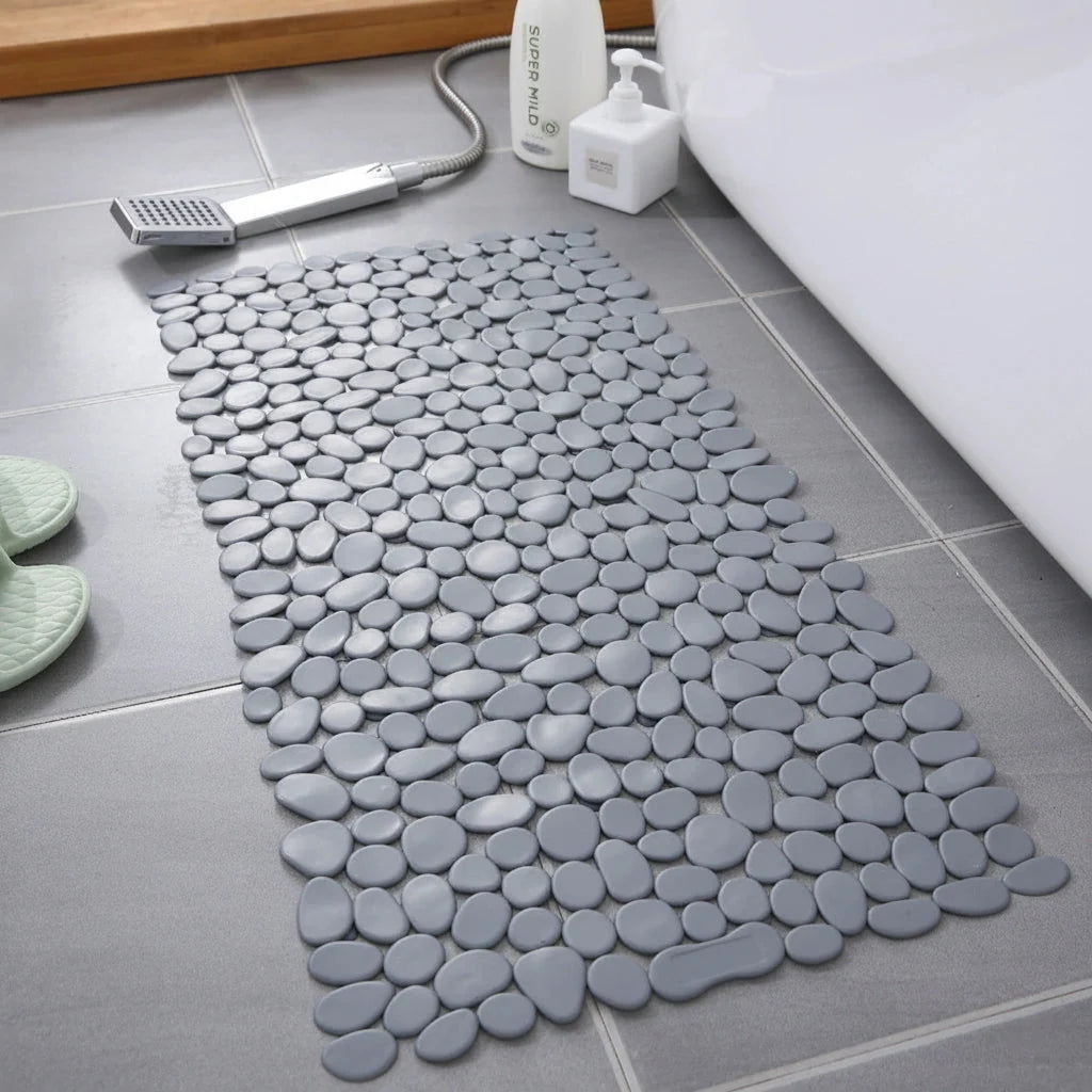 Bath Mat Pebble Texture Non-Slip Suction Cups