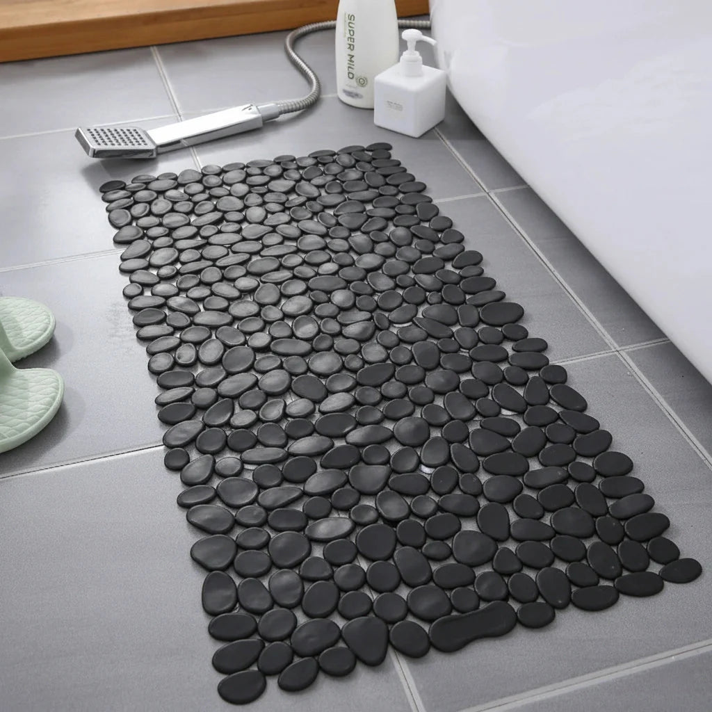 Bath Mat Pebble Texture Non-Slip Suction Cups