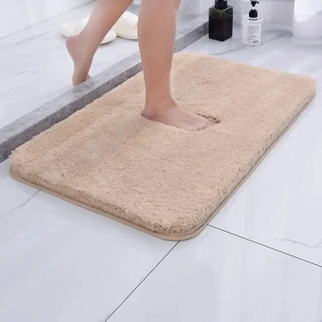 Bath Mat Plush Microfiber Non-Slip Backing Highly Absorbent