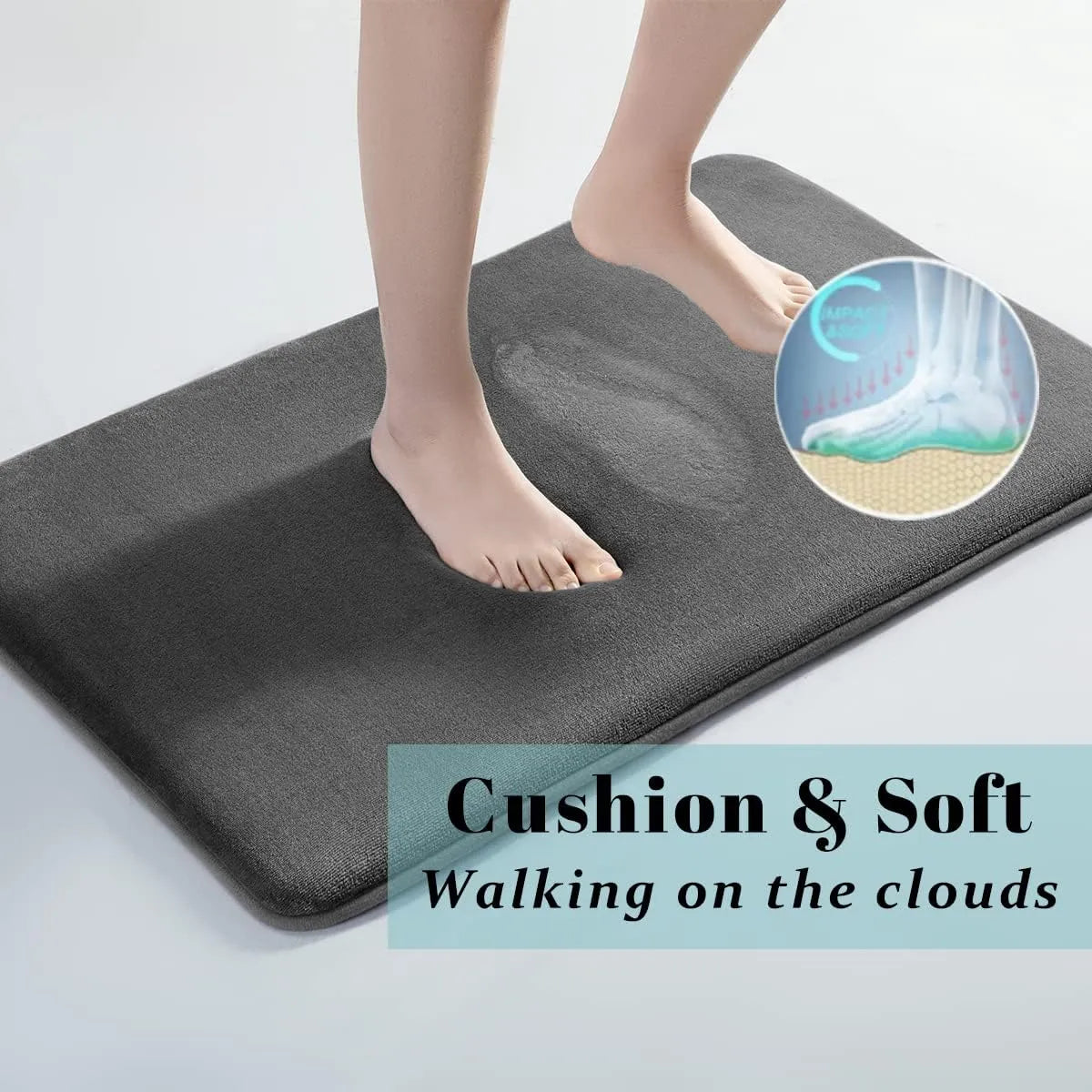 Bath Mat Plush Velvet Ultra Absorbent & Anti-Slip