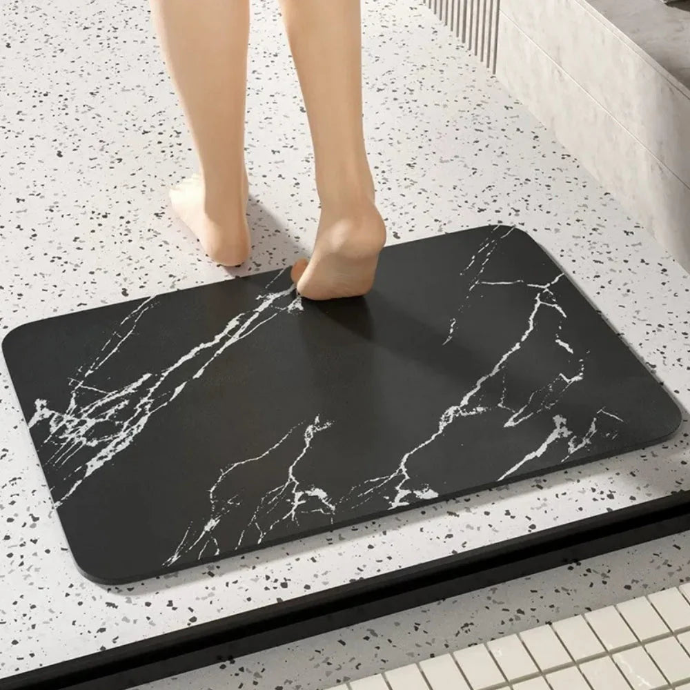 Bath Mat Quick-Dry Diatom Stone Non-Slip Rubber Base