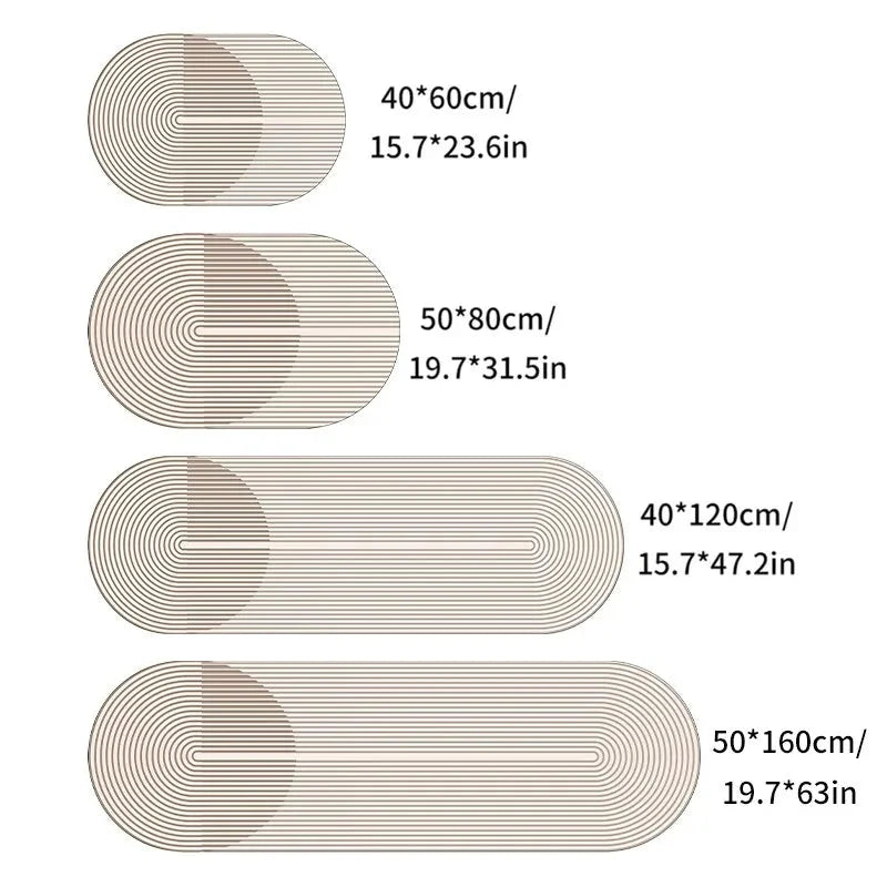 Bath Mat Quick-Dry Diatomite & Non-Slip Rubber Backing