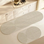 Bath Mat Quick-Dry Diatomite & Non-Slip Rubber Backing
