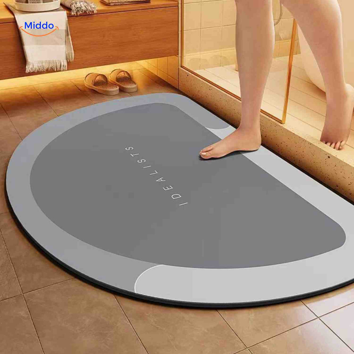 Bath Mat Quick-Drying & Extra Absorbent Anti-Slip Rubber Base