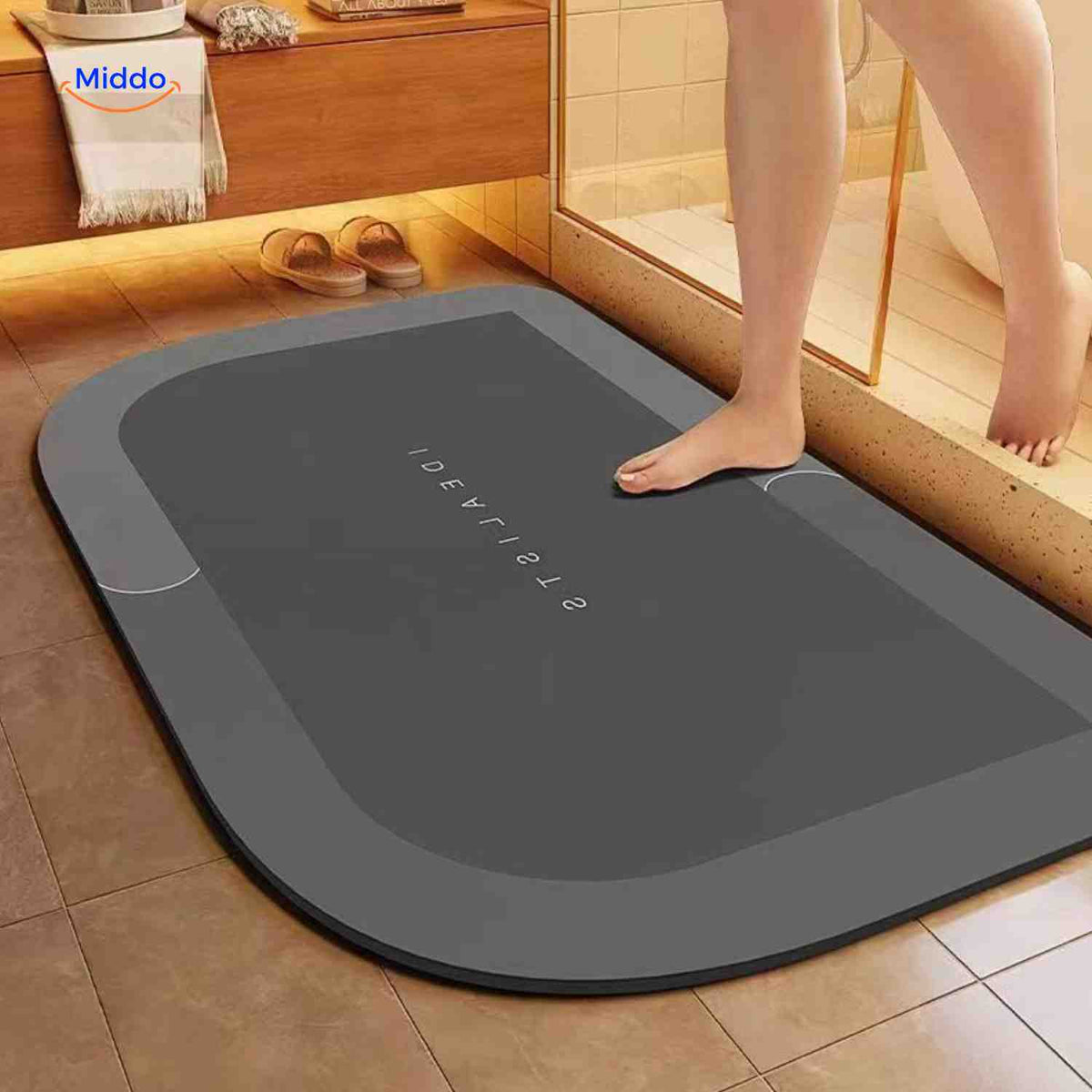 Bath Mat Quick-Drying & Extra Absorbent Anti-Slip Rubber Base