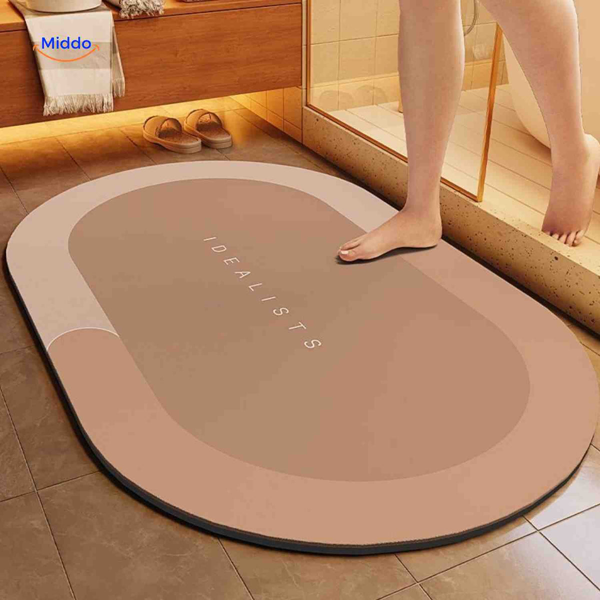 Bath Mat Quick-Drying & Extra Absorbent Anti-Slip Rubber Base