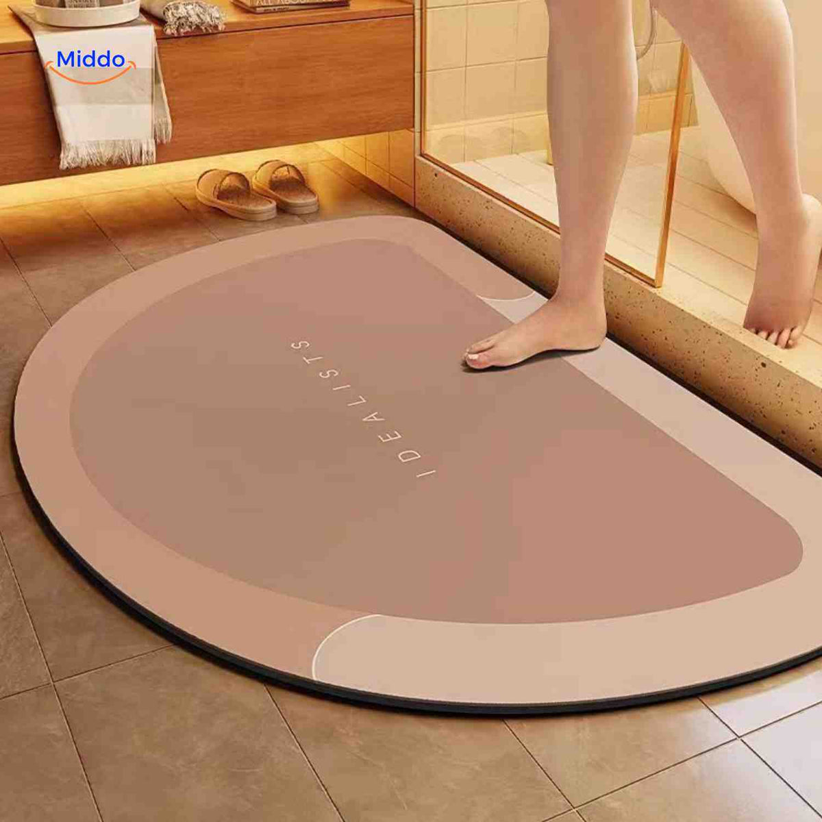 Bath Mat Quick-Drying & Extra Absorbent Anti-Slip Rubber Base