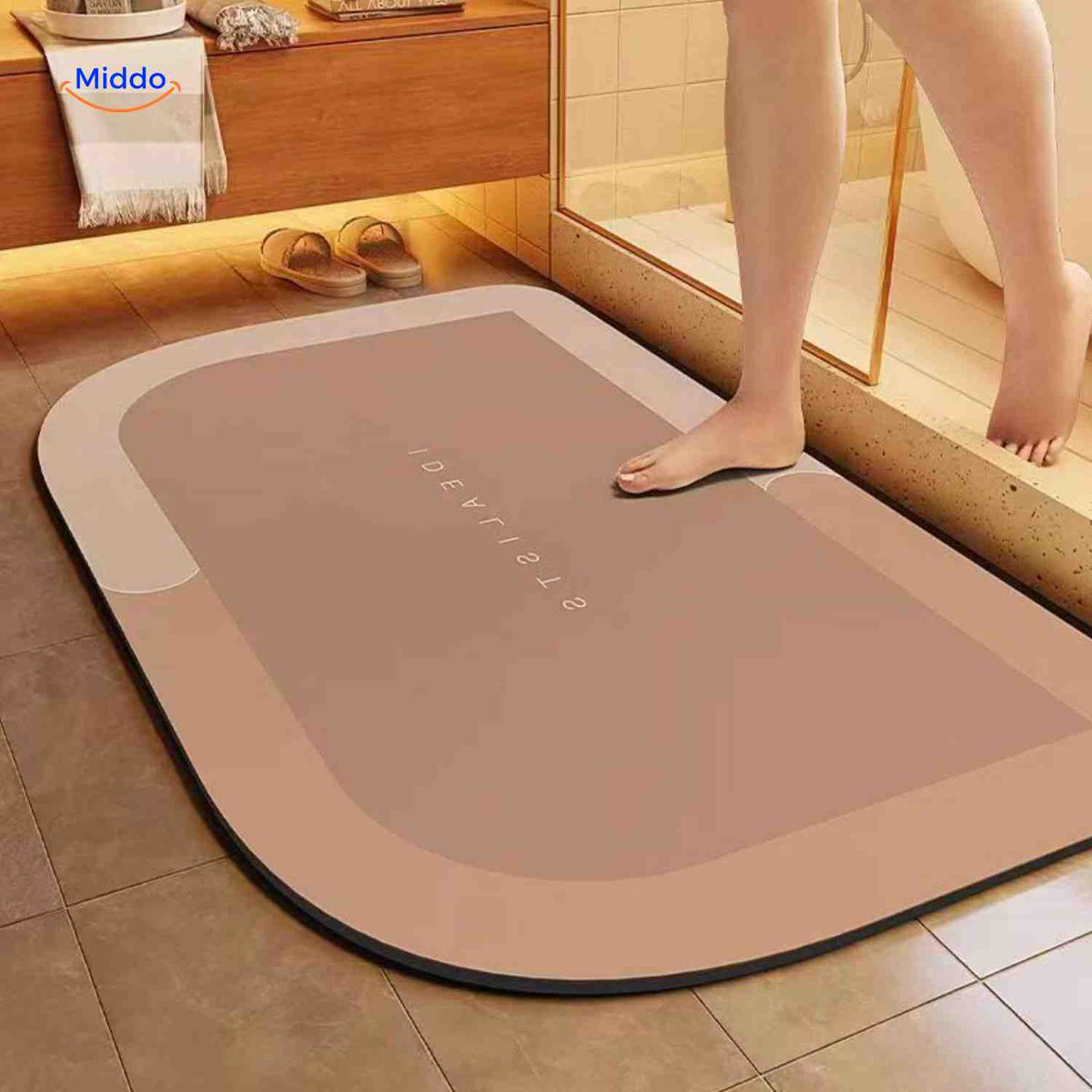 Bath Mat Quick-Drying & Extra Absorbent Anti-Slip Rubber Base