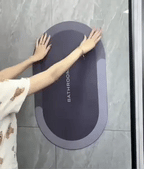 Bath Mat Quick-Drying & Extra Absorbent Anti-Slip Rubber Base