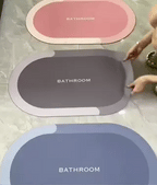 Bath Mat Quick-Drying & Extra Absorbent Anti-Slip Rubber Base