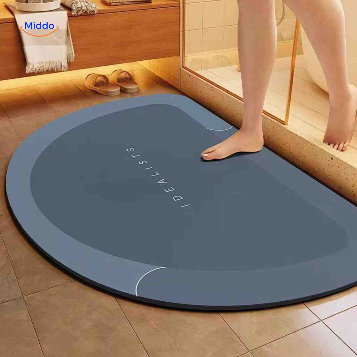 Bath Mat Quick-Drying & Extra Absorbent Anti-Slip Rubber Base