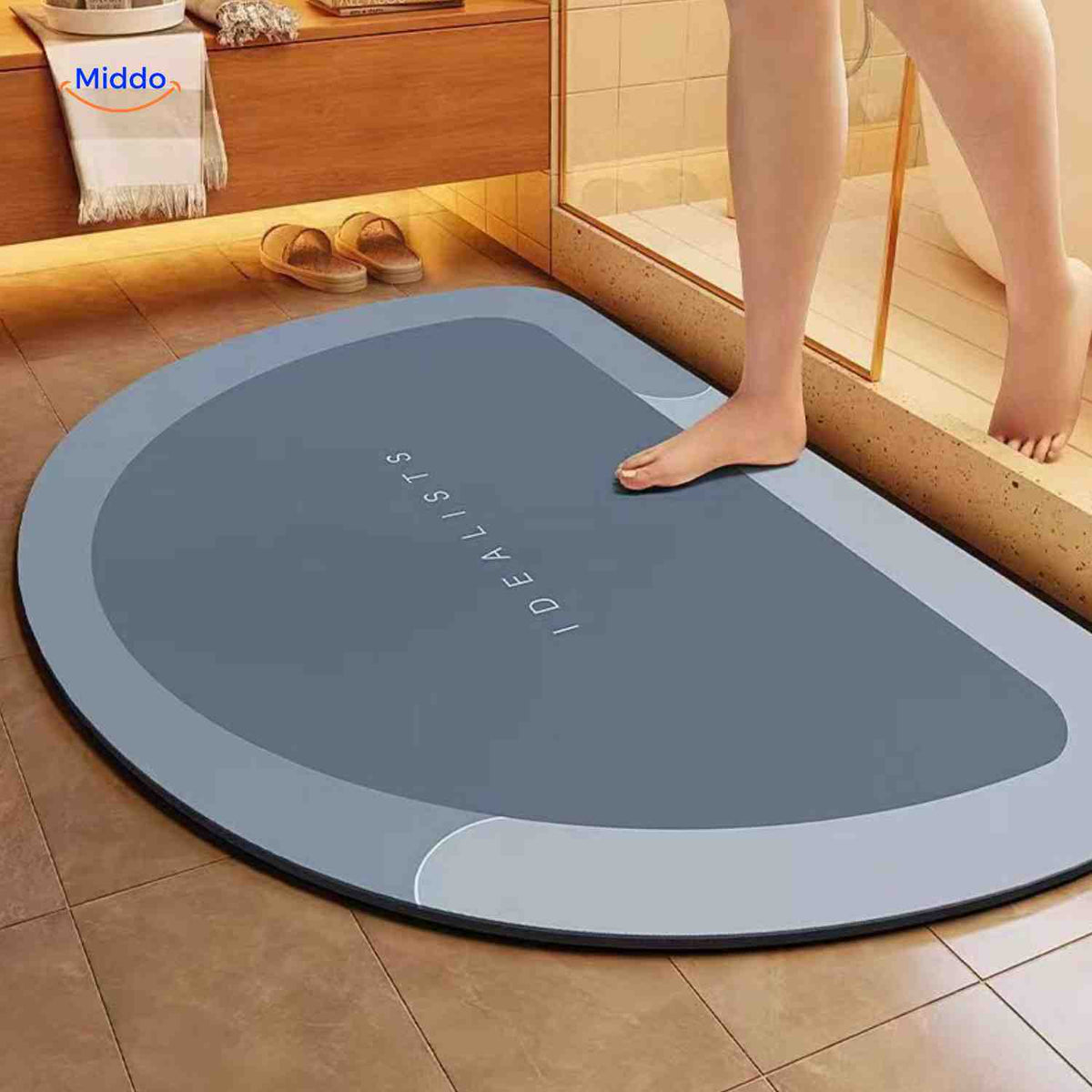 Bath Mat Quick-Drying & Extra Absorbent Anti-Slip Rubber Base