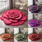 Bath Mat Rose Petal Microfiber Non-Slip Backing