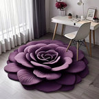 Bath Mat Rose Petal Microfiber Non-Slip Backing
