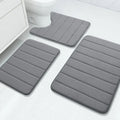 Bath Mat Set Memory Foam Anti-Slip Set of 3