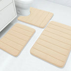 Bath Mat Set Memory Foam Anti-Slip Set of 3