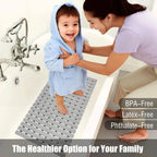 Bath Mat Suction Cup Grip & Quick Drainage