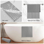Bath Mat Suction Cup Grip & Quick Drainage