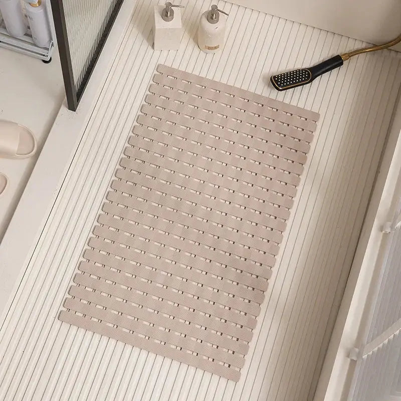 Bath Mat Suction Cup Grip & Quick Drainage