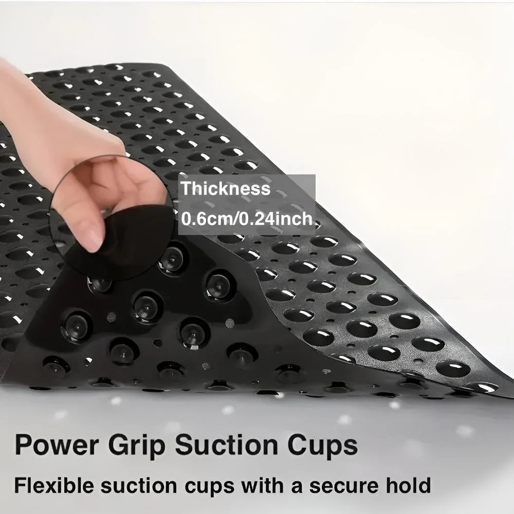 Bath Mat Suction Cups & Textured Surface Quick Drain