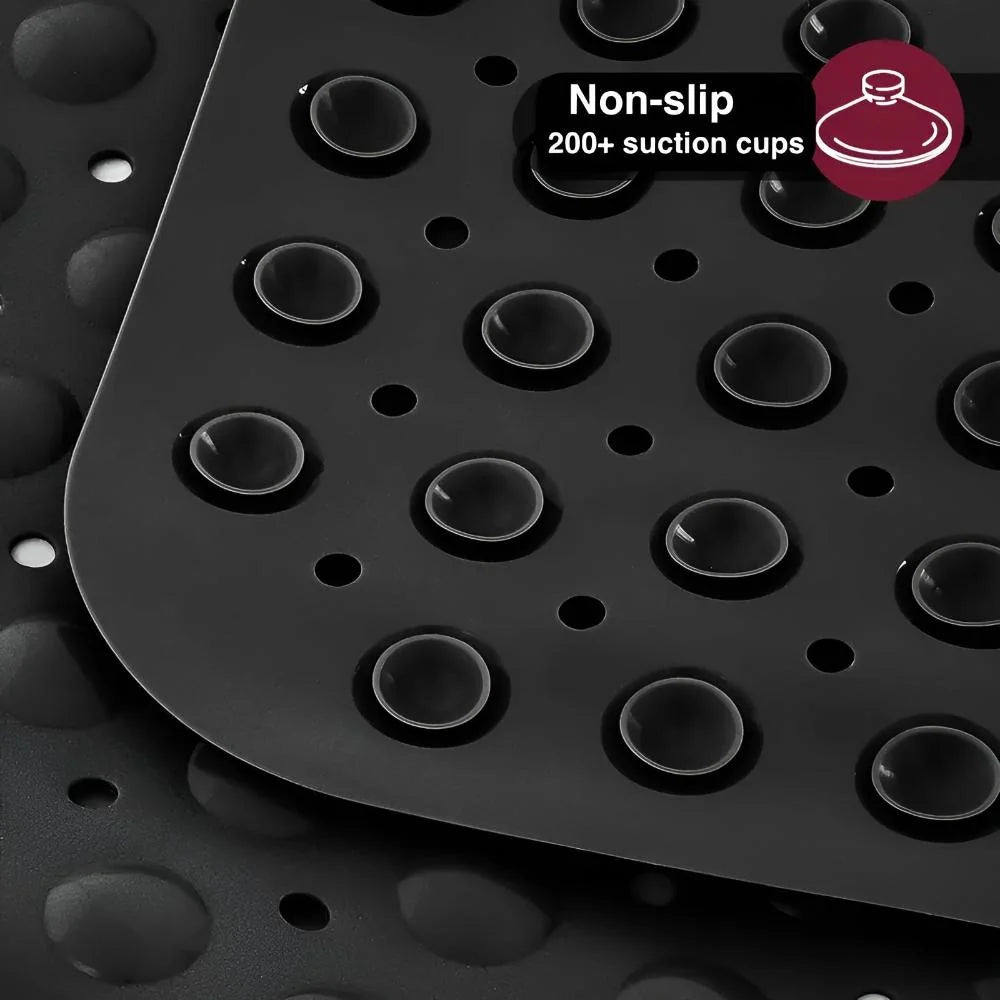 Bath Mat Suction Cups & Textured Surface Quick Drain
