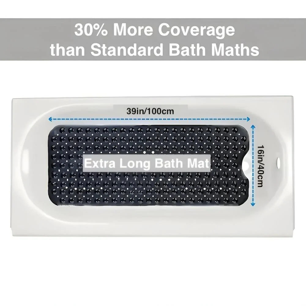 Bath Mat Suction Cups & Textured Surface Quick Drain