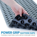 Bath Mat Suction Cups & Textured Surface Quick Drain