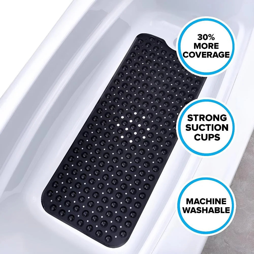 Bath Mat Suction Cups & Textured Surface Quick Drain