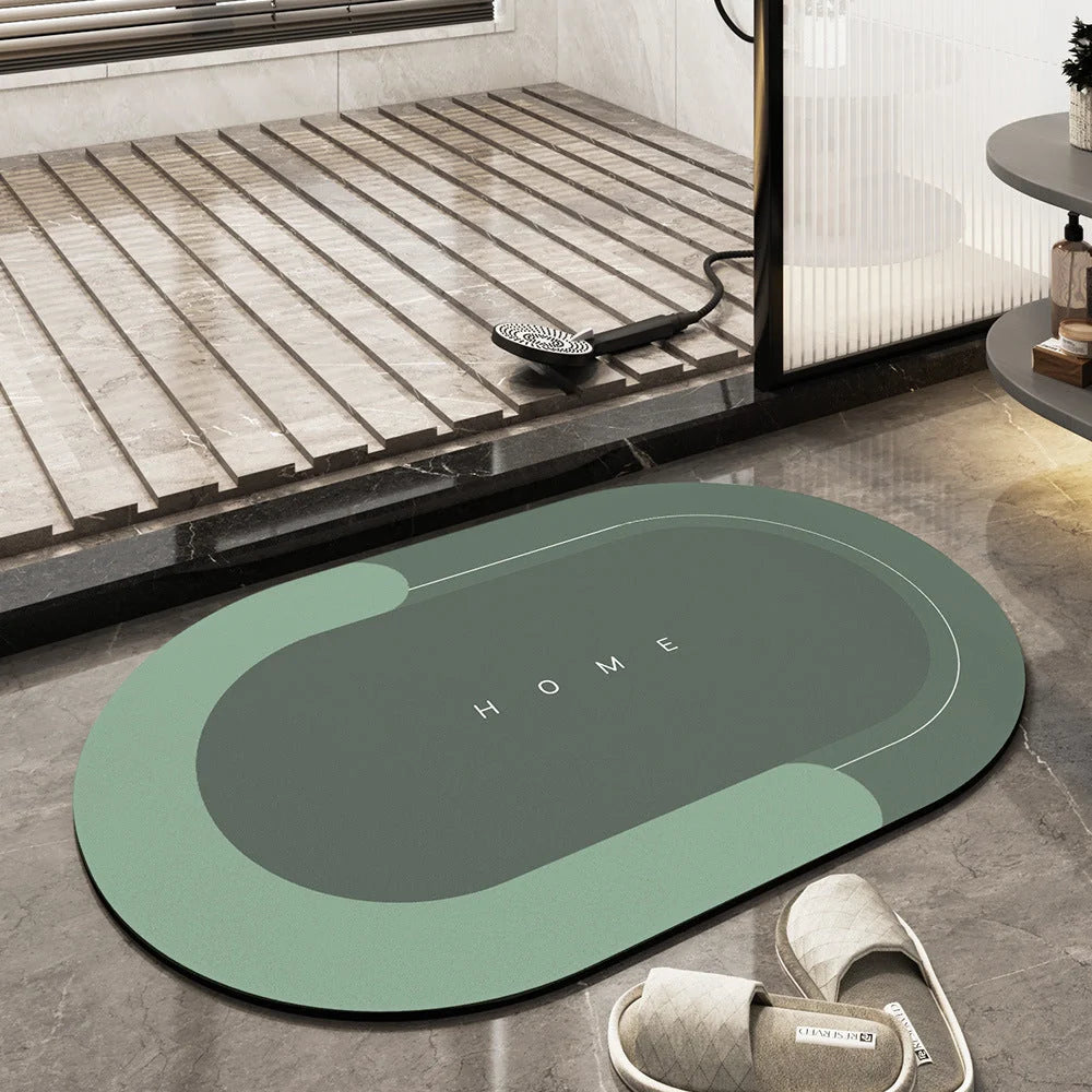 Bath Mat Super Absorbent Microfiber Quick-Dry Rubber Backing