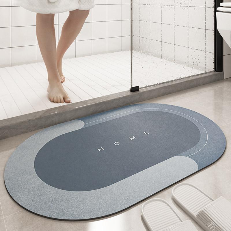 Bath Mat Super Absorbent Microfiber Quick-Dry Rubber Backing