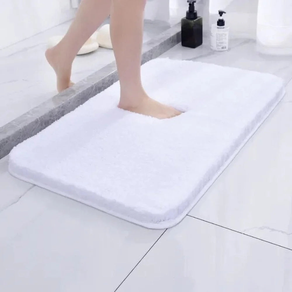 Bath Mat Ultra-Soft Microfiber Non-Slip Rubber Backing