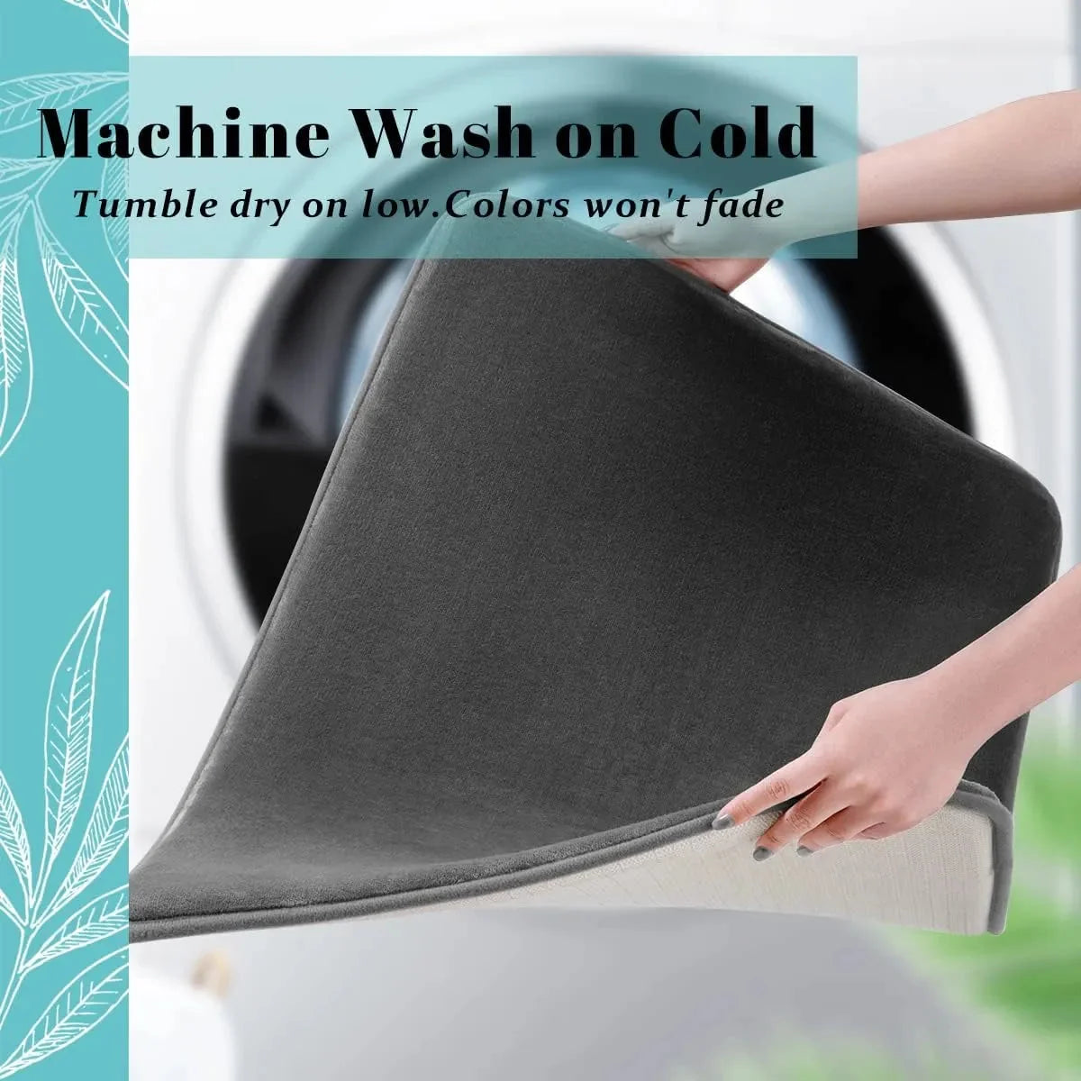 Bath Mat Velvet Suede Ultra Absorbent Anti-Slip