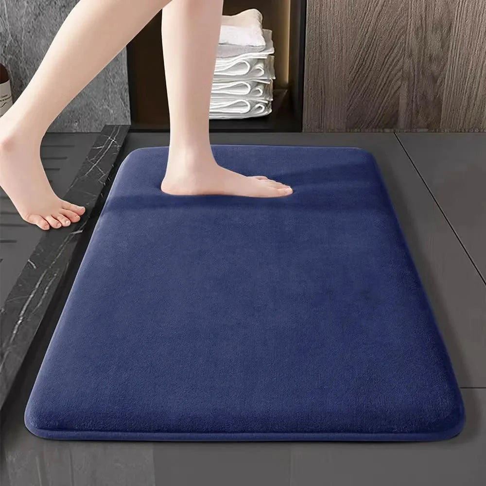 Bath Mat Velvet Suede Ultra Absorbent Anti-Slip