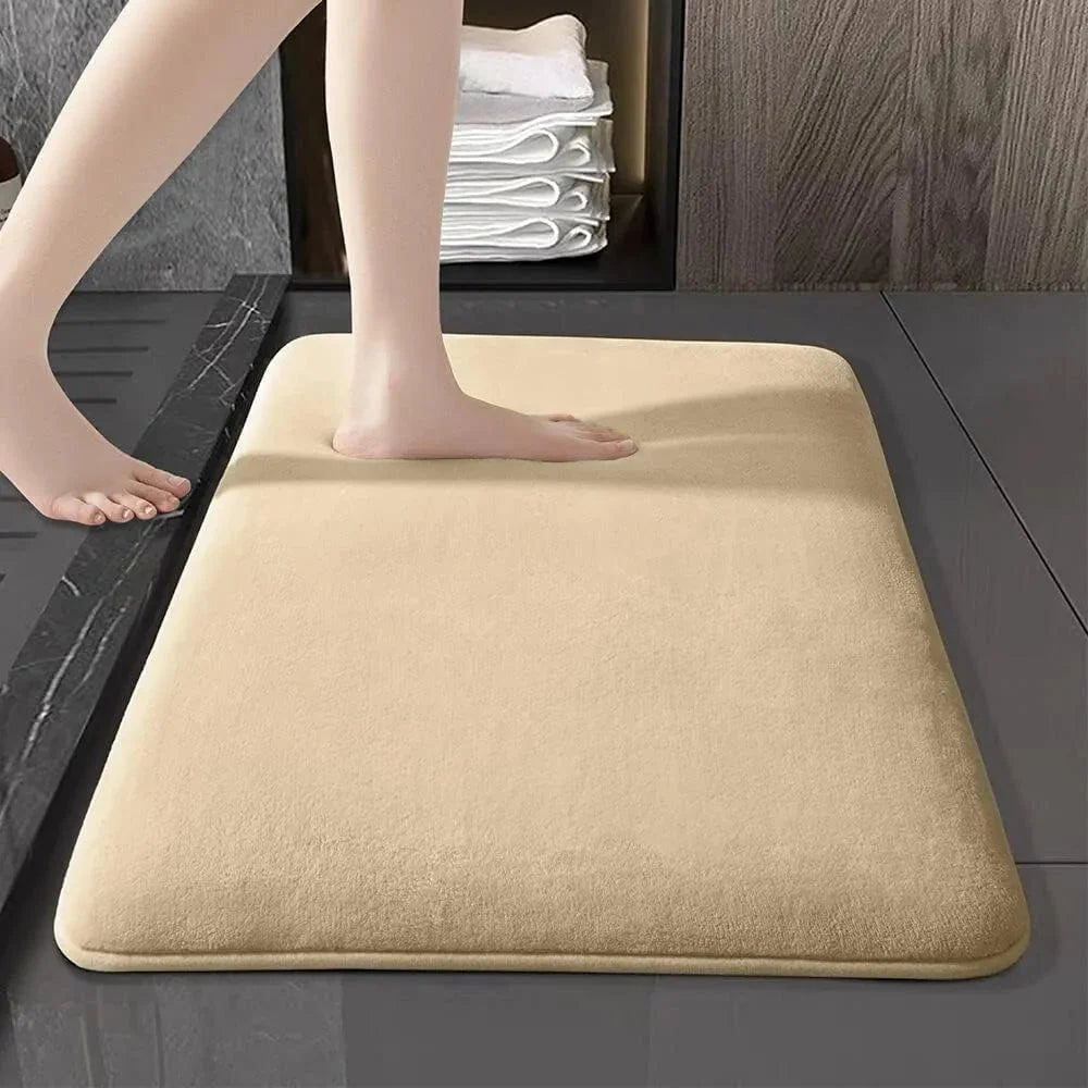 Bath Mat Velvet Suede Ultra Absorbent Anti-Slip