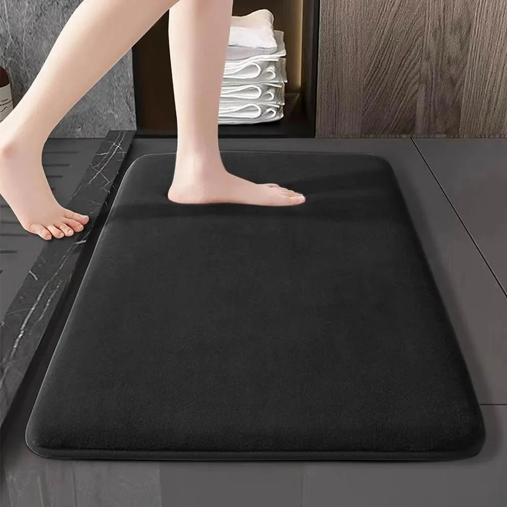 Bath Mat Velvet Suede Ultra Absorbent Anti-Slip