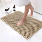 Bath Mat Waffle Texture Absorbent & Quick-Drying Non-Slip Backing
