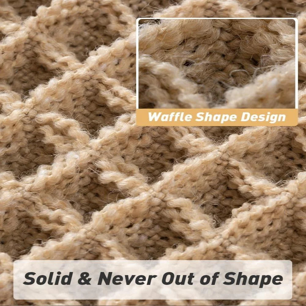 Bath Mat Waffle Texture Absorbent & Quick-Drying Non-Slip Backing