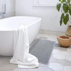 Bath Mat Waffle Texture Absorbent & Quick-Drying Non-Slip Backing