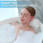 Bath Pillow Contoured Mesh & Foam 6 Suction Cups