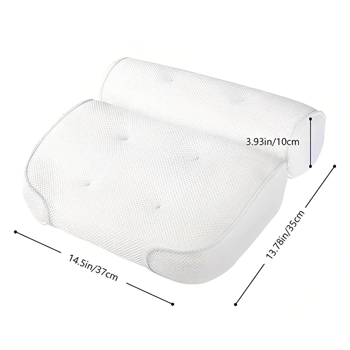 Bath Pillow Contoured Neck & Shoulder Support Quick-Dry Mesh