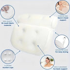 Bath Pillow Contoured Neck & Shoulder Support Quick-Dry Mesh