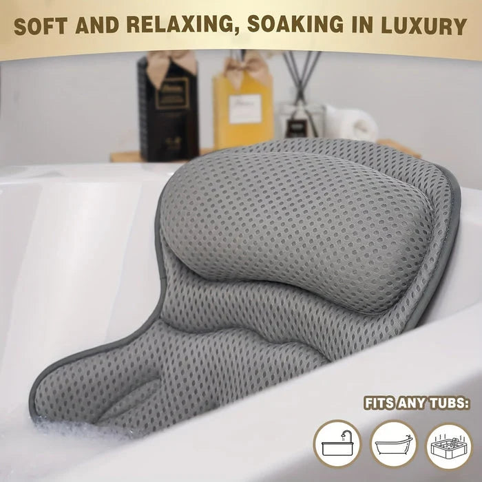 Bath Pillow Ergonomic 4D Neck & Back Support