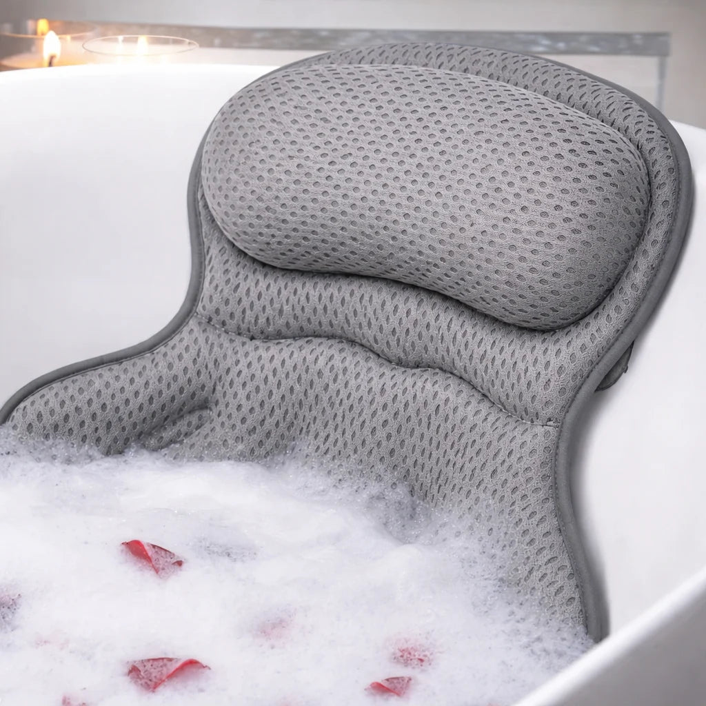 Bath Pillow Ergonomic 4D Neck & Back Support