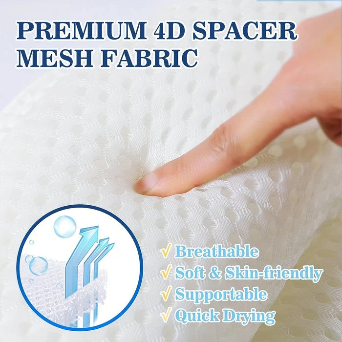 Bath Pillow Ergonomic 4D Neck & Back Support