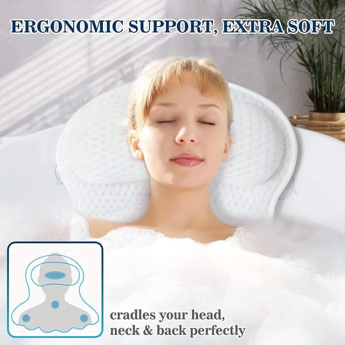 Bath Pillow Ergonomic Neck & Back Support