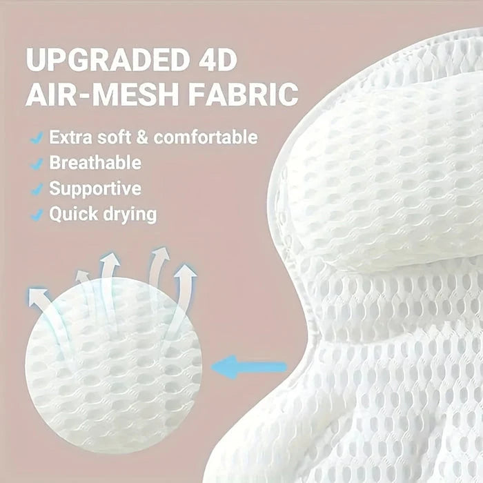 Bath Pillow Ergonomic Neck & Back Support