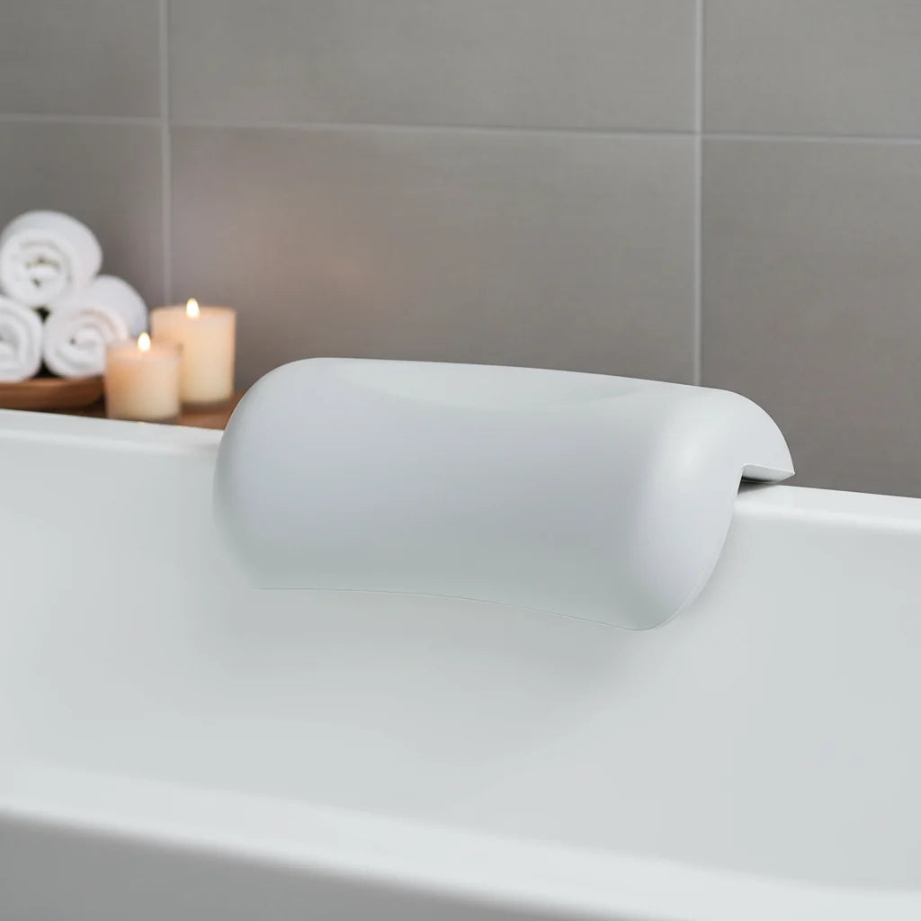 Bath Pillow Ergonomic Neck Support Anti-Slip Suction Cups