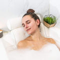 Bath Pillow Ergonomic Neck Support Breathable Mesh Suction Cups