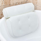 Bath Pillow Ergonomic Neck Support Breathable Mesh Suction Cups