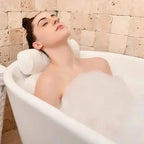 Bath Pillow Ergonomic Neck Support Non-Slip Suction Cups